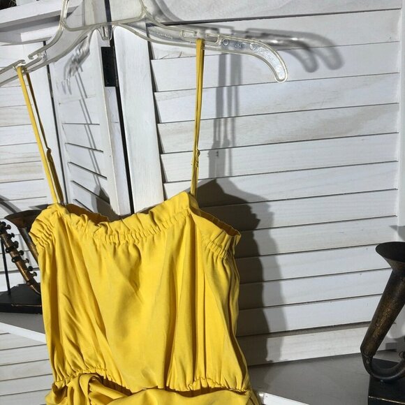 BCBGeneration Yellow Strapless Jumpsuit Rayon Blend - Small - Picture 13 of 16